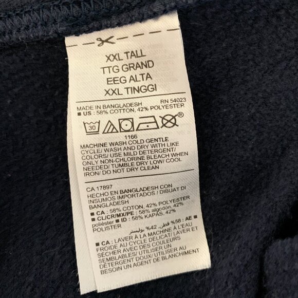 Old Navy 2 PC Fleece Jogger Sweat Shorts Drawstring Navy & Black Size XXL Tall - Picture 10 of 10